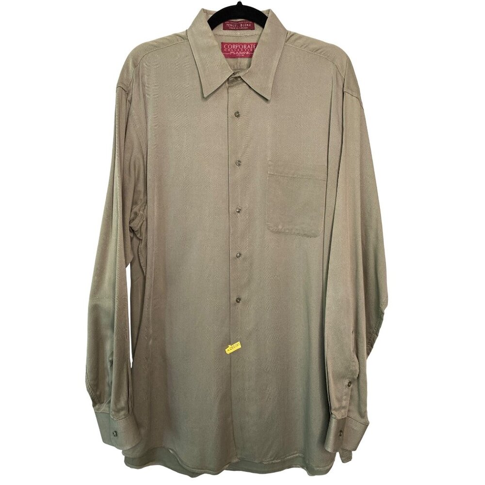 Jos. A. Bank Men's Tan Button-Down Dress Shirt Size 17"